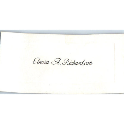 c1930 Calling Card - Elnora A. Richardson AK3-S36