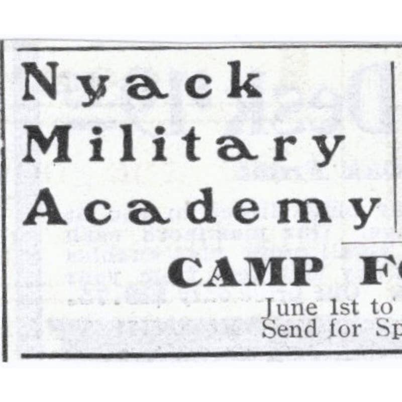 Nyack Military Academy on Hudson New York City - 1903 Original Ad TJ7-S9