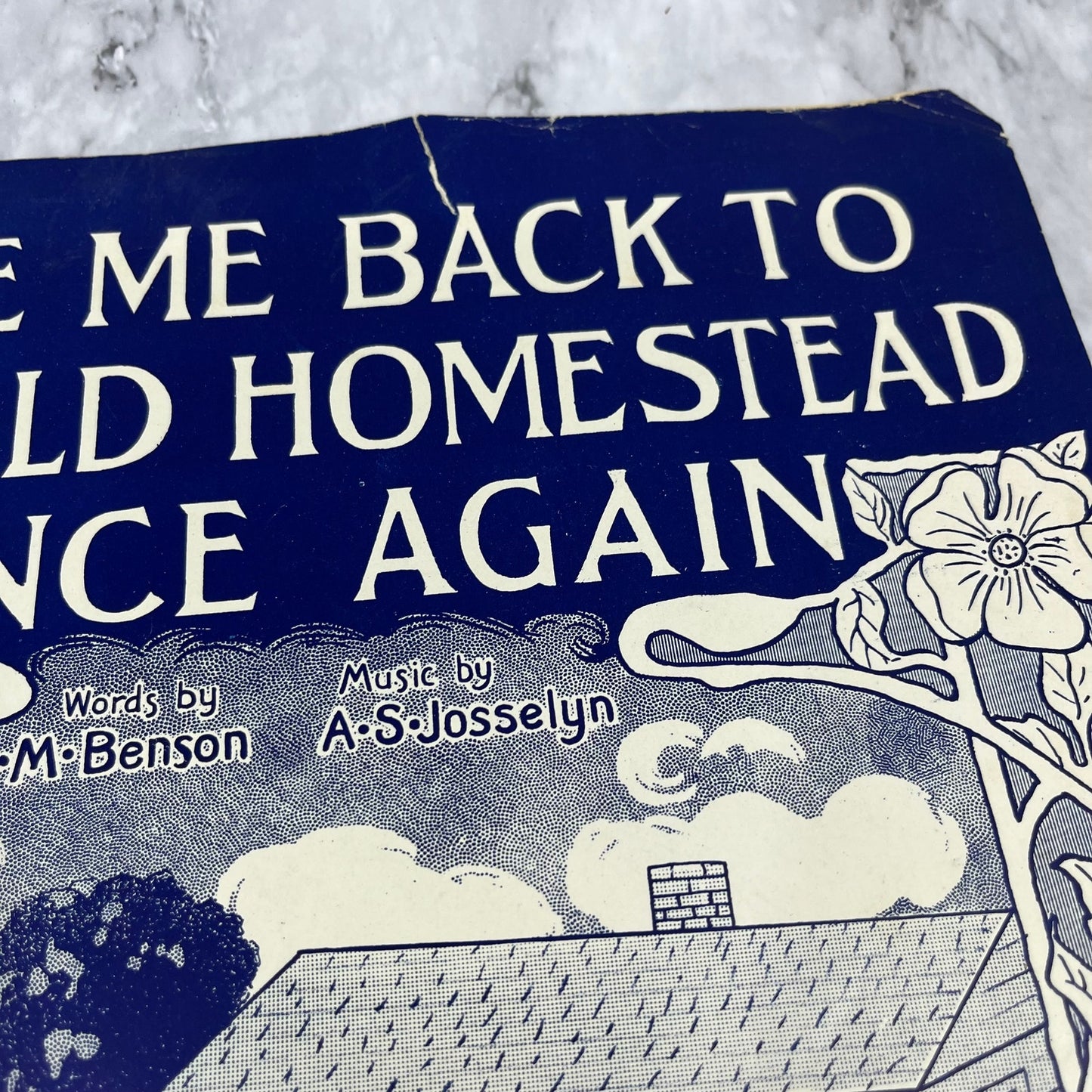 1914 Take Me Back to The Old Homestead Once Again Sheet Music Benson V41-2