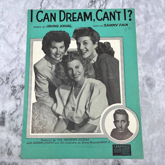 1937 Andrews Sisters I Can Dream Can’t I Gordon Jenkins Vintage Sheet Music TH5