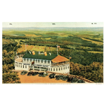 S.S. GrandView Ship Hotel Rd #1 Central City Pennsylvania - Postcard TJ8-1