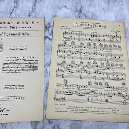 Rainbow on the River BOBBY BREEN Sheet Music Leo Heist 1936 Sol Lesser RKO V38