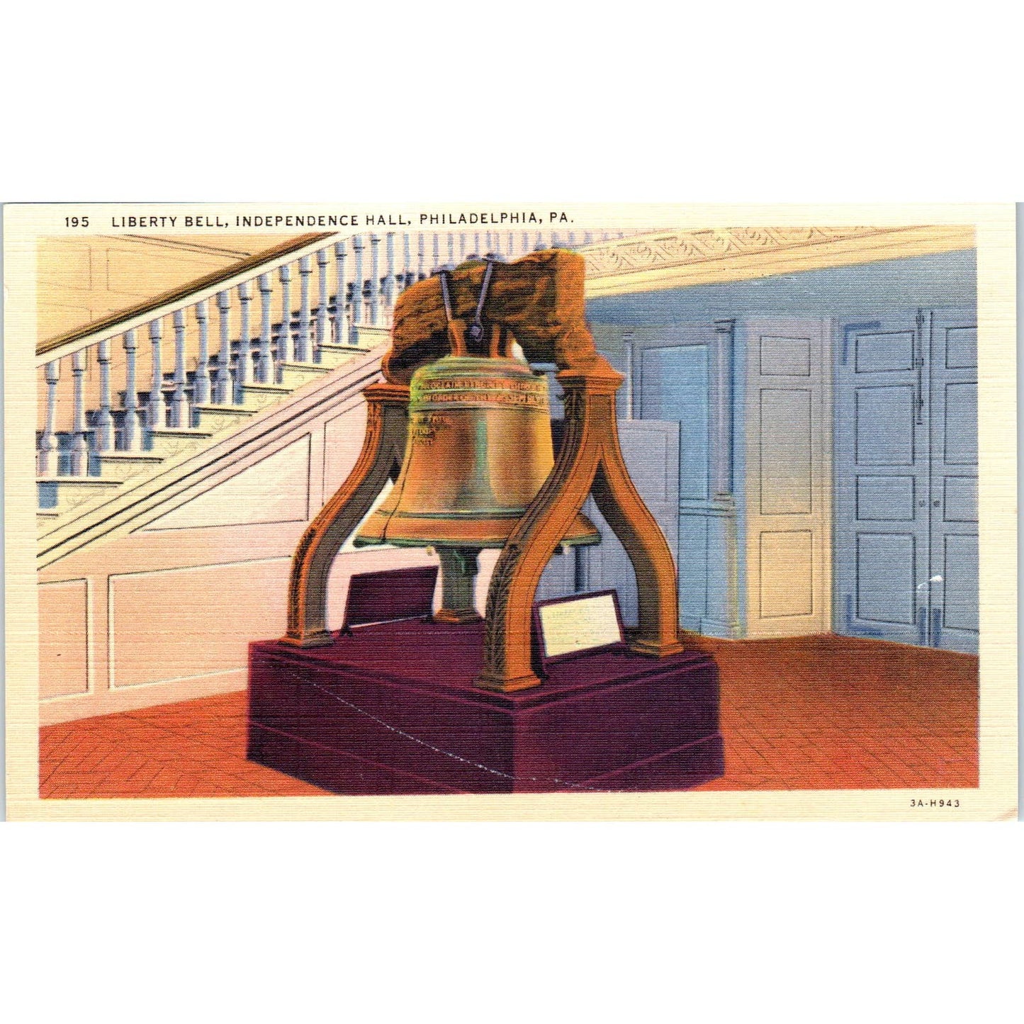 Vintage Postcard Liberty Bell Independence Hall Philadelphia PA TI1-1