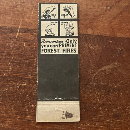 California Fire Prevention Committee Advertising Matchbook Cover MM9-3
