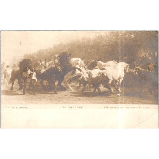The Horse Fair - Metropolitan Museum of Art RPPC Original Postcard P2-7