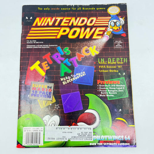 Nintendo Power Magazine Vol 87: Tetris Attack w PilotWings 64 Poster TE9