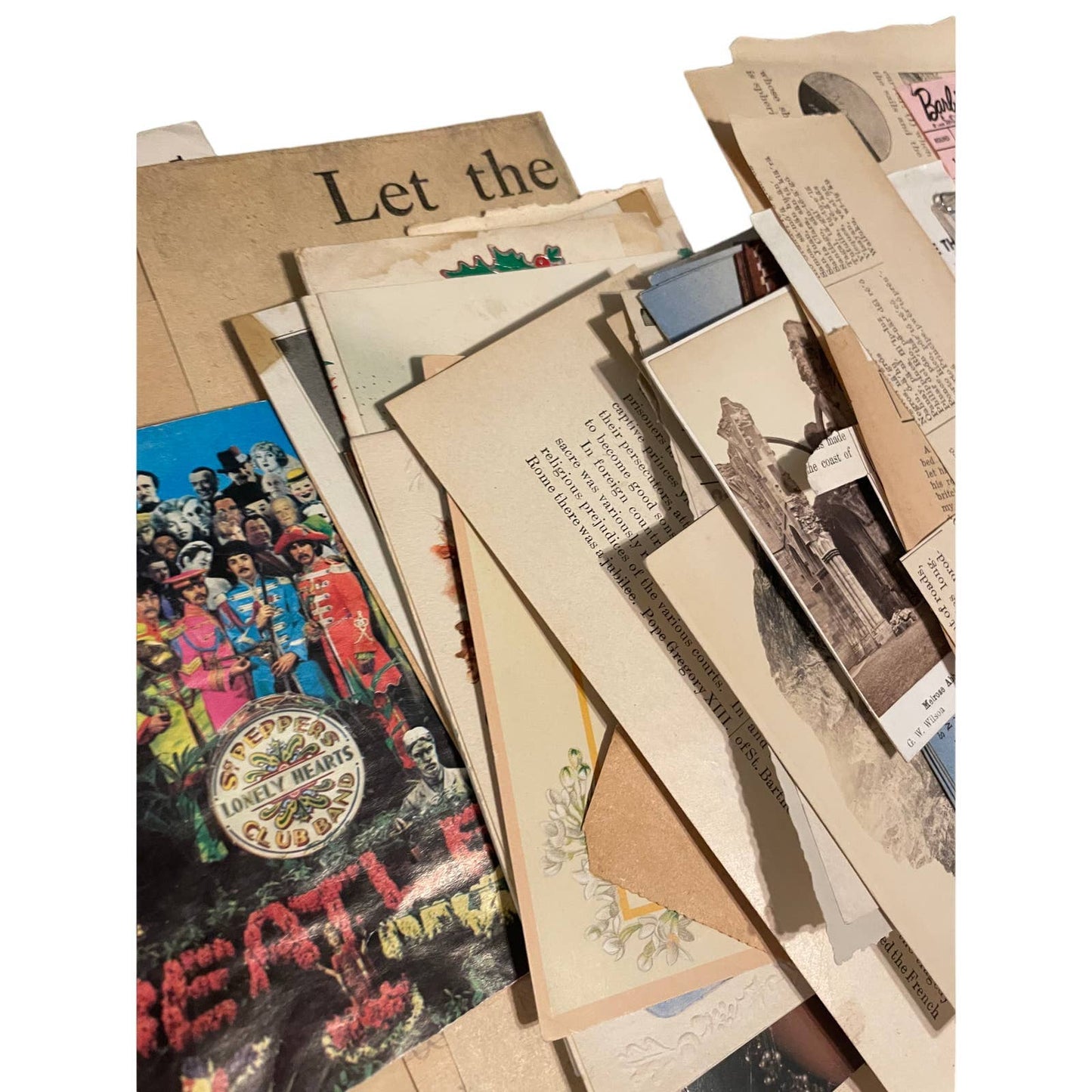 Antique/Vintage Junk Journal Paper Ephemera Lot - Over 100 Pieces - Approx 2 Lbs