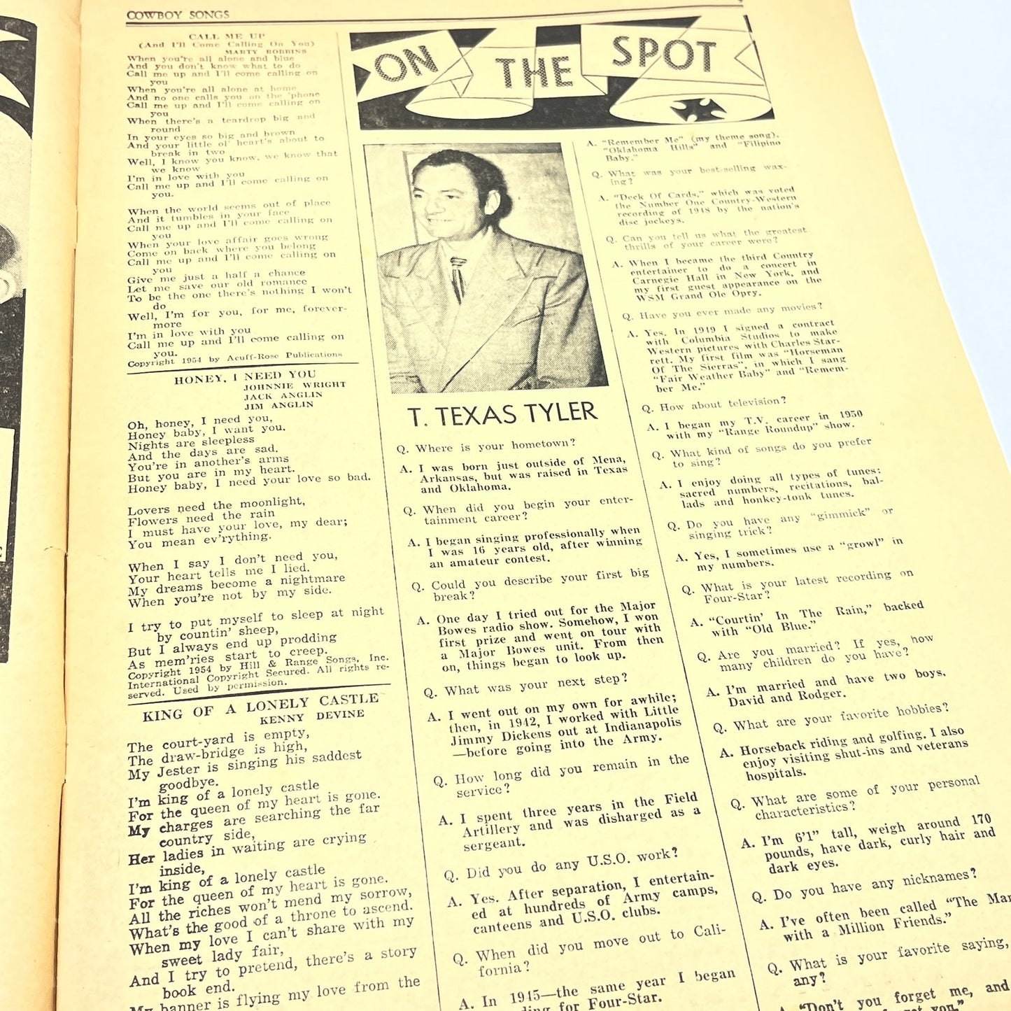 1954 Dec Cowboy Songs Magazine Webb Pierce Hank Williams Jim Early V37-3
