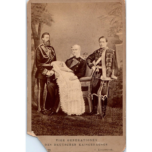 1882 CDV Cabinet Photo Card - 4 Generations of the German Imperial Family EA3