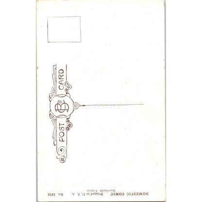 I Daren't Go Home D. Tempest Cartoon Humor c1910 Original Postcard TK1-P15