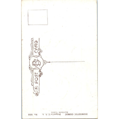 I Daren't Go Home D. Tempest Cartoon Humor c1910 Original Postcard P2-5