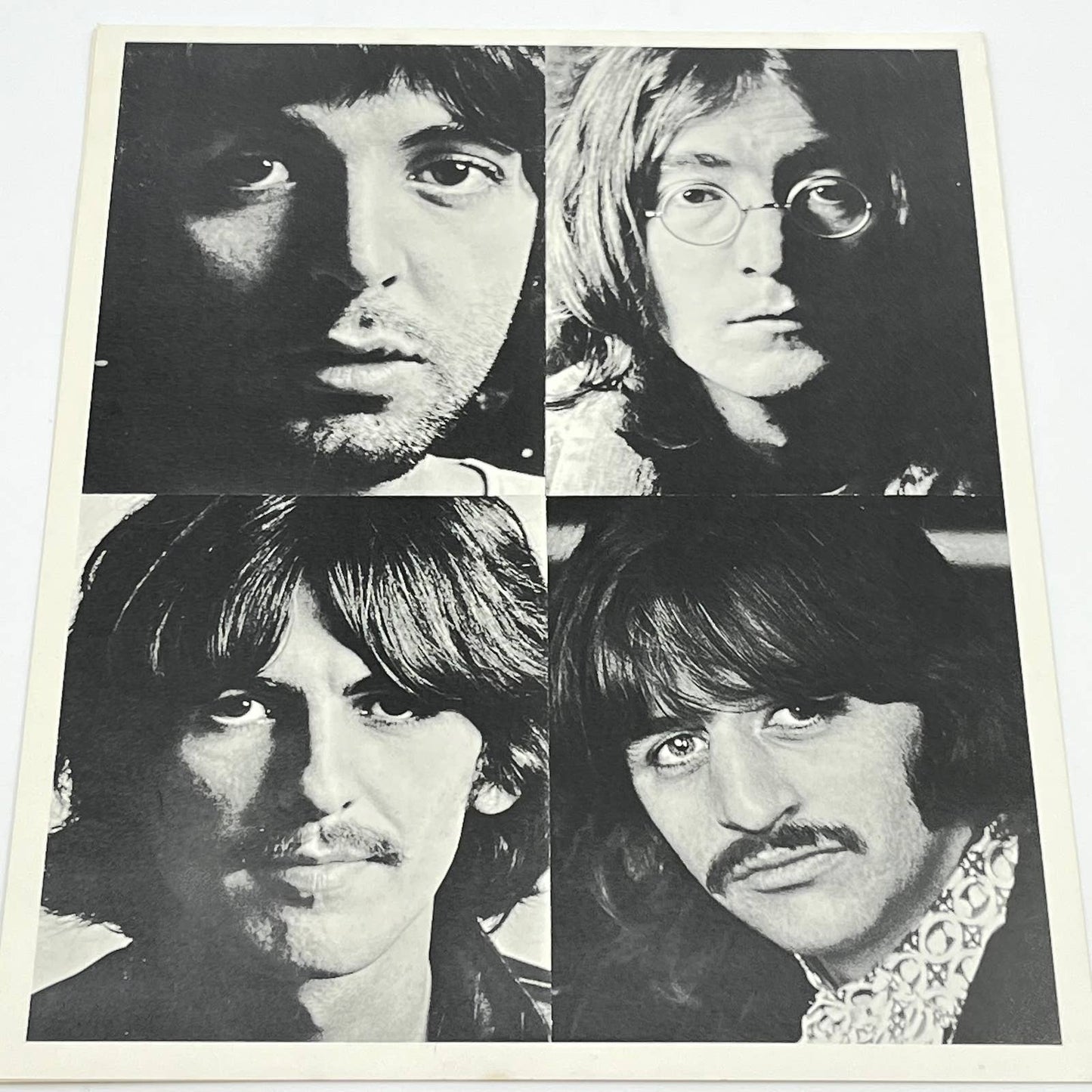 Vintage The Beatles Group Photo Portrait Black & White 8x10 AB4-12