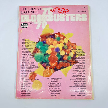 70 Super Blockbusters for '70, The Great Big New Ones Accordion Music Book TE2