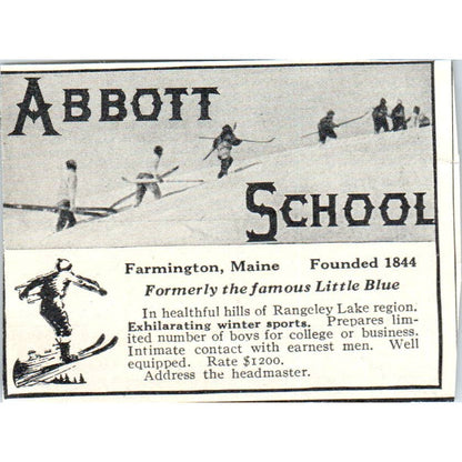 c1920 Harper's Magazine Ad - Abbott School Little Blue Farmington Maine EA3-2