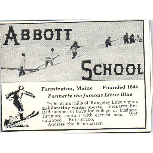 c1920 Harper's Magazine Ad - Abbott School Little Blue Farmington Maine EA3-2