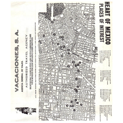 1960s Vacaciones S.A. Travel Agency Mexico City Vacations Travel Brochure SE4