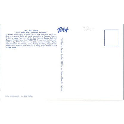 The Chief Diner Durango Colorado - Original Postcard TJ7-RP2