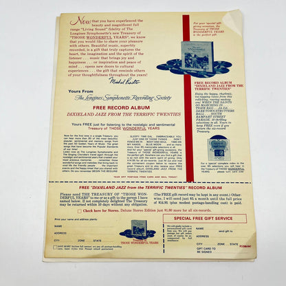 1960s The Longines Symphonette Society Leaflet and Record Set Order Form AB3