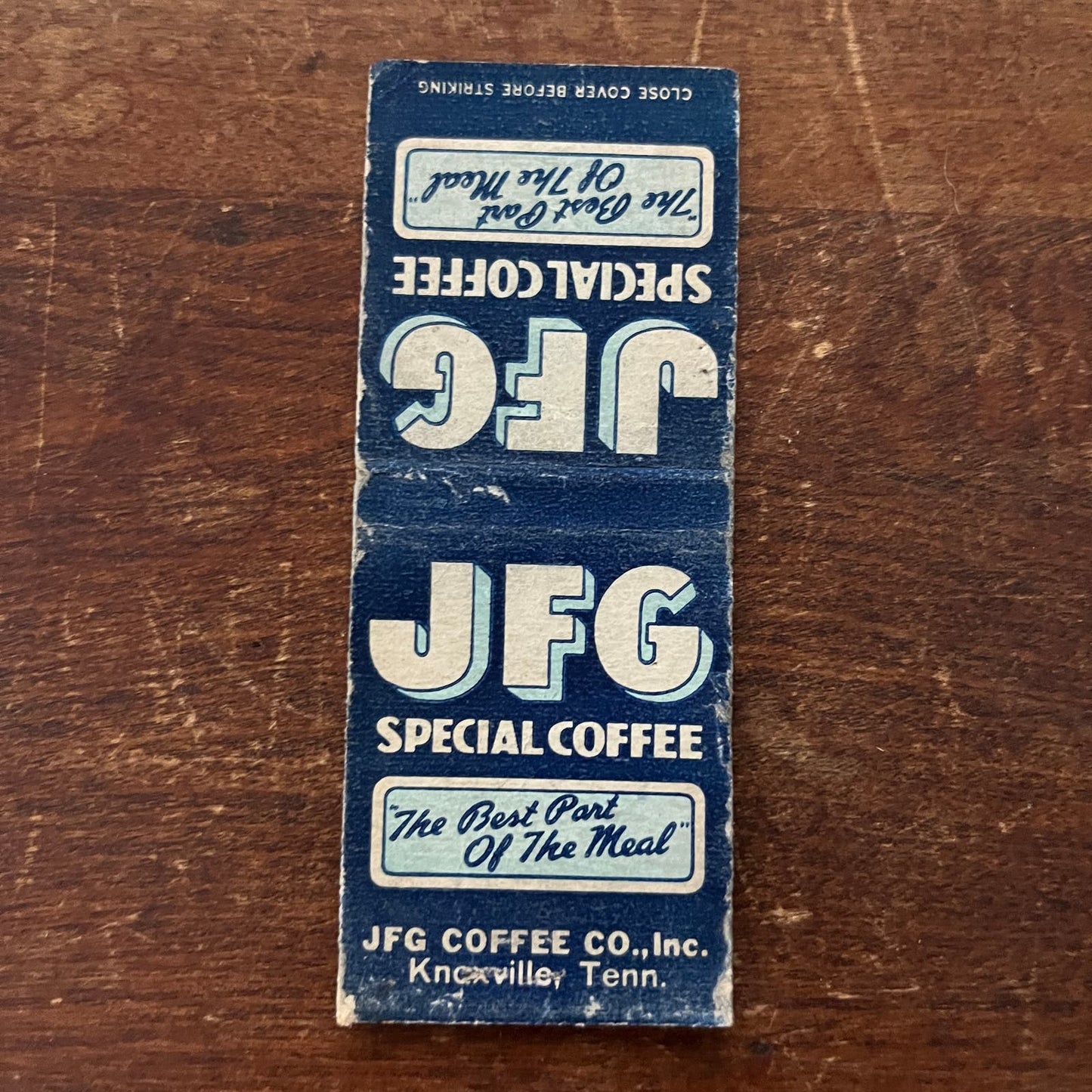 JFG Special Coffee Knoxville TN Advertising Matchbook Cover SB3-M1