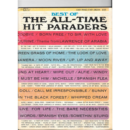 1960s Best of the All Time Hit Paraders Sheet Music Book TJ7