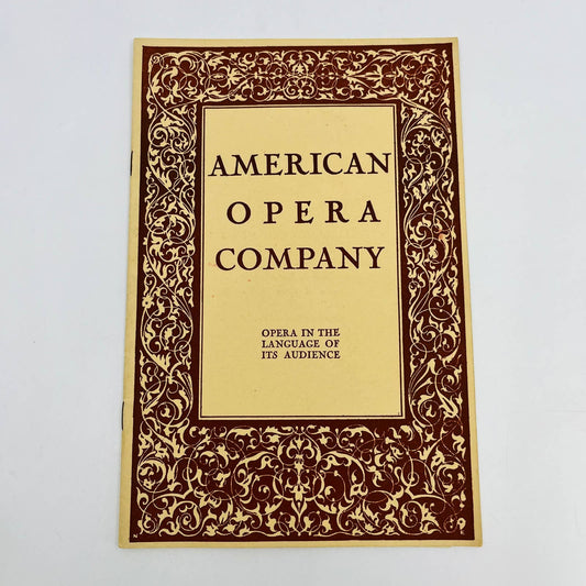 1928 The American Opera Compamy at the New Gallo Theatre Preview Book TD6-2