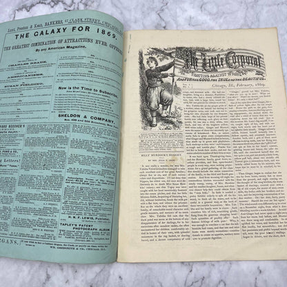 1869 Feb - The Little Corporal Original  Magazine For Boys And Girls TB5