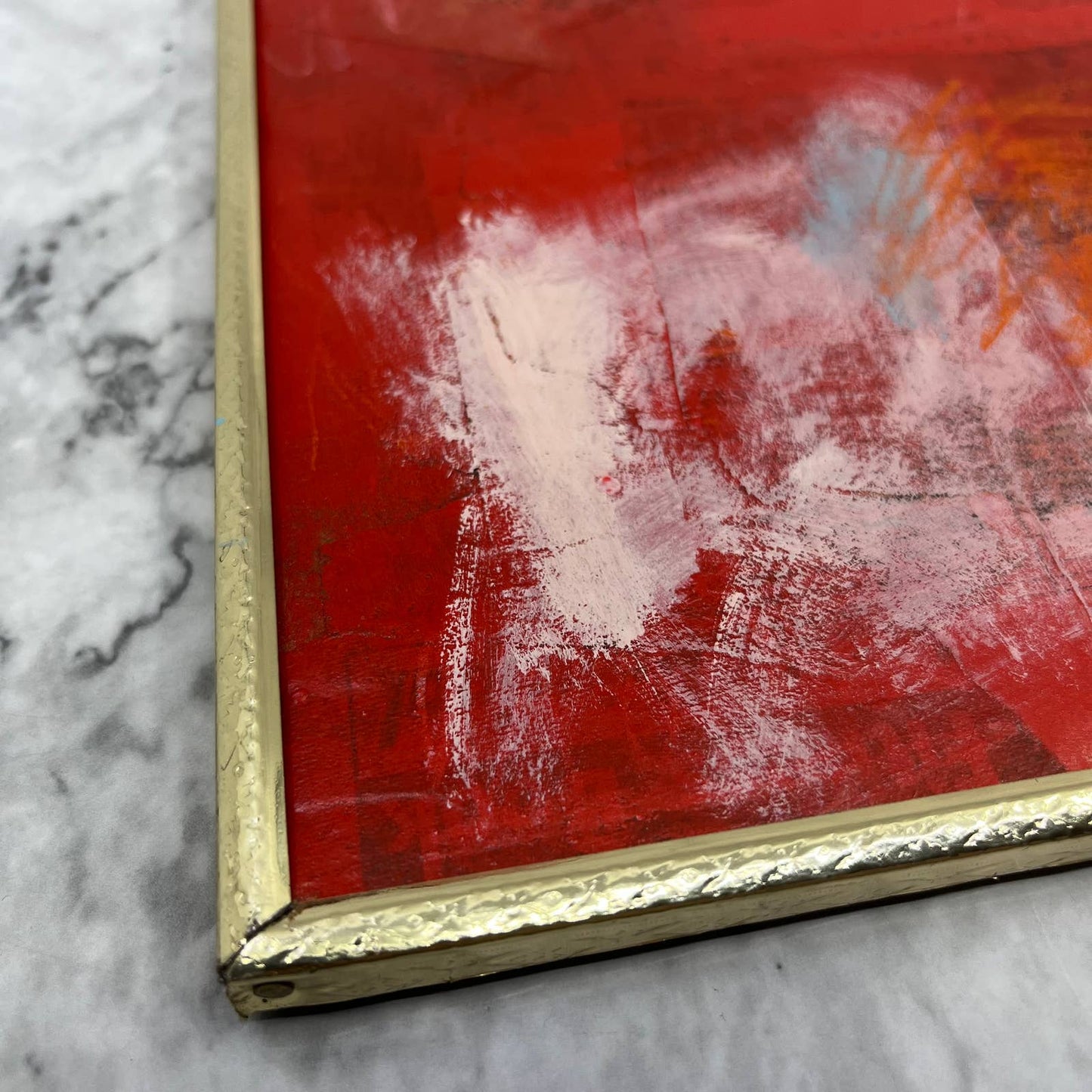Original Framed Mixed Media Abstract Art Painting 8x10 “South Central” With COA