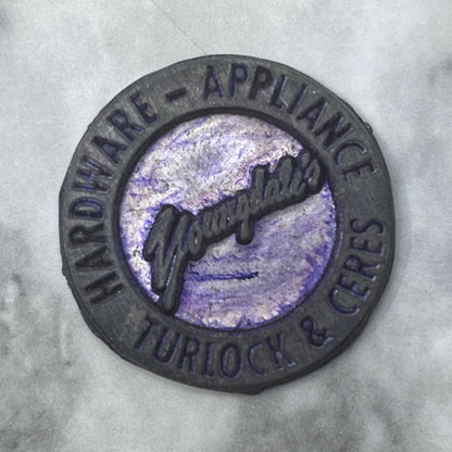 Vintage Letterpress Printers Block Plate Turlock & Ceres Hardware SE845