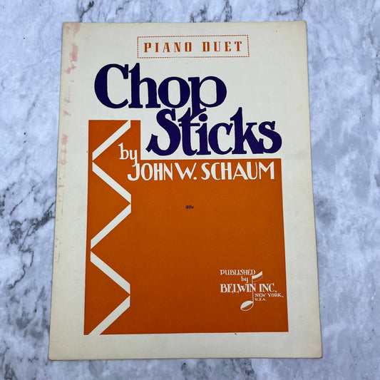 Chop Sticks Piano Duet By John W Schaum - Belwin Inc. - 1946 Sheet Music TH5