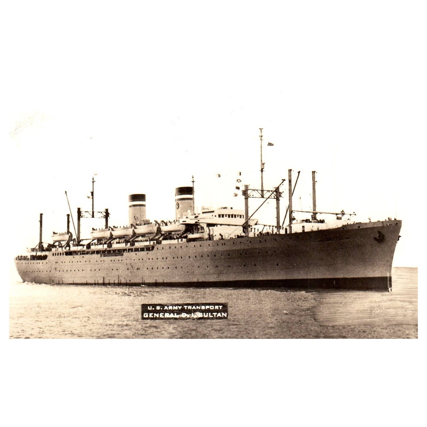 US Army Transport General D.I. Sultan - Original Postcard TJ8-5