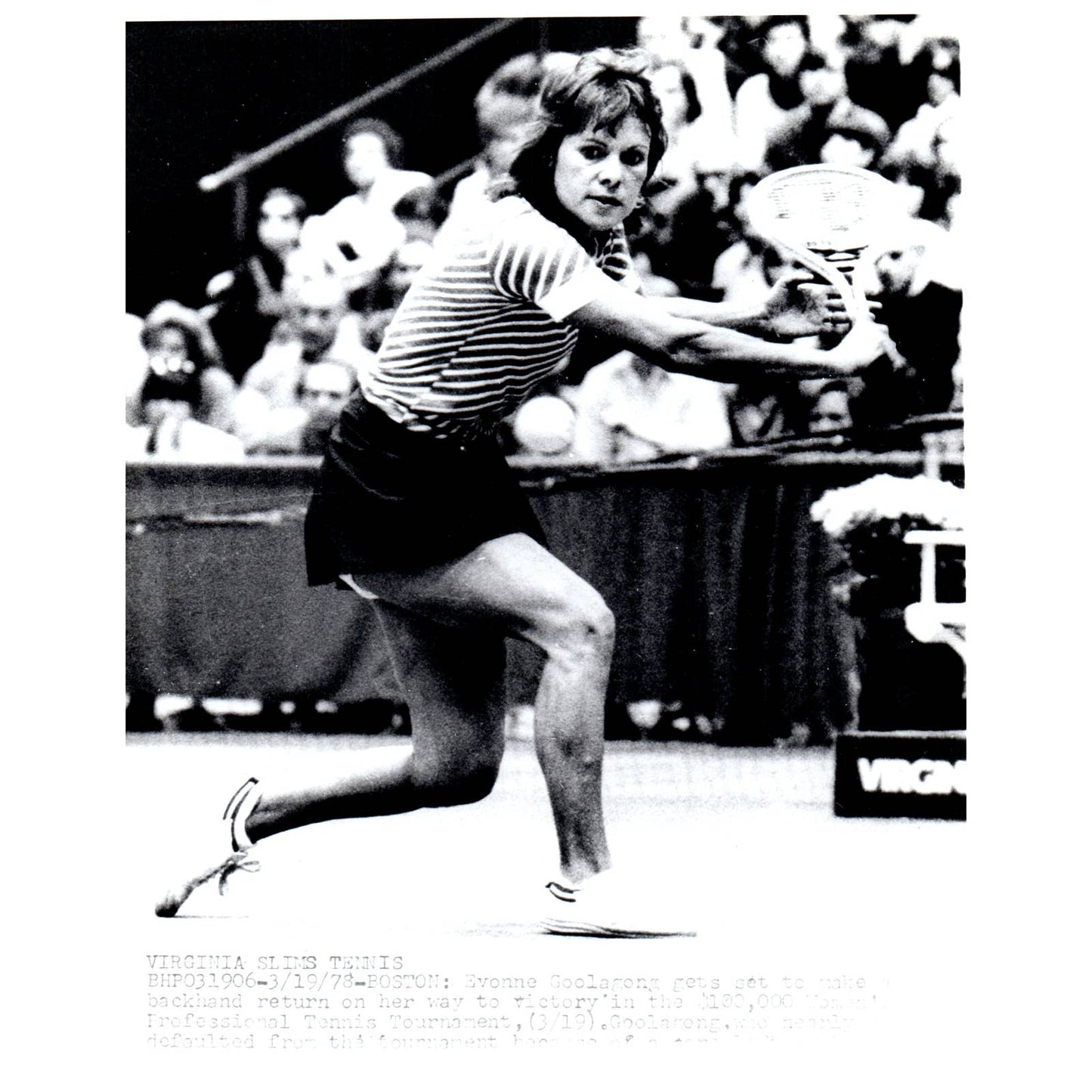 1978 Original Press Photo Women's Tennis Evonne Goolagong ~8x10" AD2-1