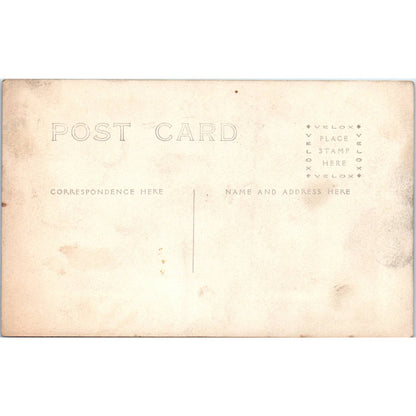 Antique Postcard RPPC Man Hanging Out The Window Of A Train Car c1910 SE8