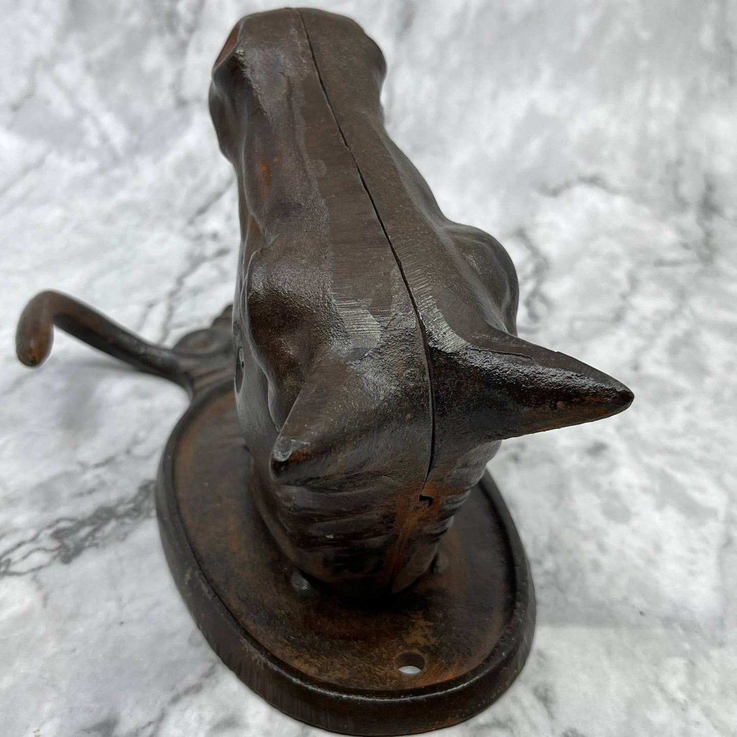 Vintage Heavy Cast Iron Horse Head Double Coat Hook 8x6 TJ8