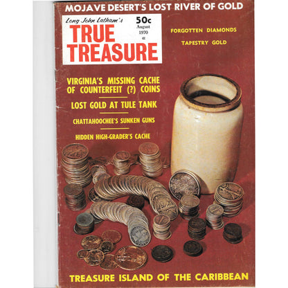 Long John Lathams Lost Treasure Magazine Lost Mines, Buried, Sunken Aug 1970 MB1