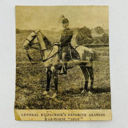 Antique Civil War Clipping Picture Union GENERAL KILPATRICK on War Horse 3” AA2