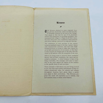 1911 Kirmess Academy Souvenir Program Pennington Ave Passaic NJ D5
