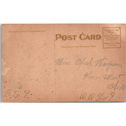 Home Guard Temple Building Van Wert OH c1910 Original Postcard TK1-20