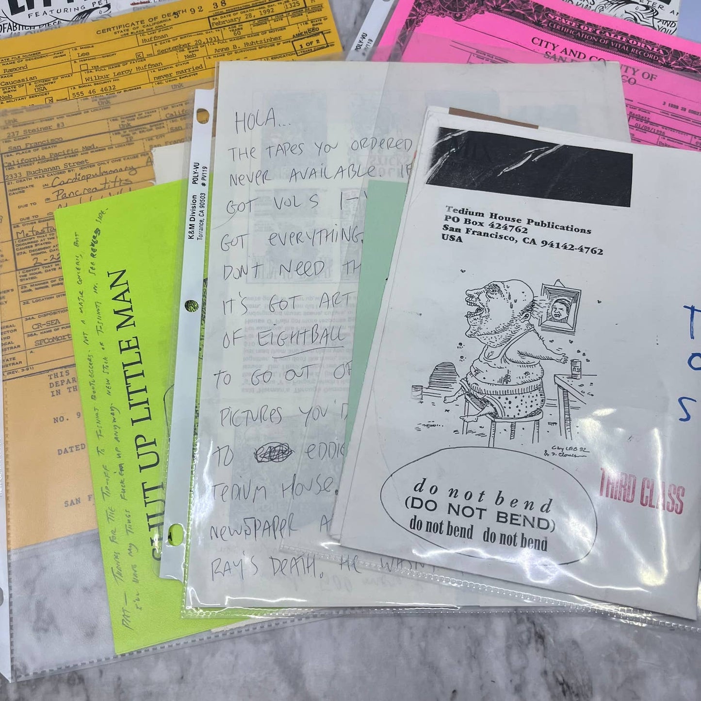 Vintage “Shut Up Little Man” Fan Ephemera Collection FL5