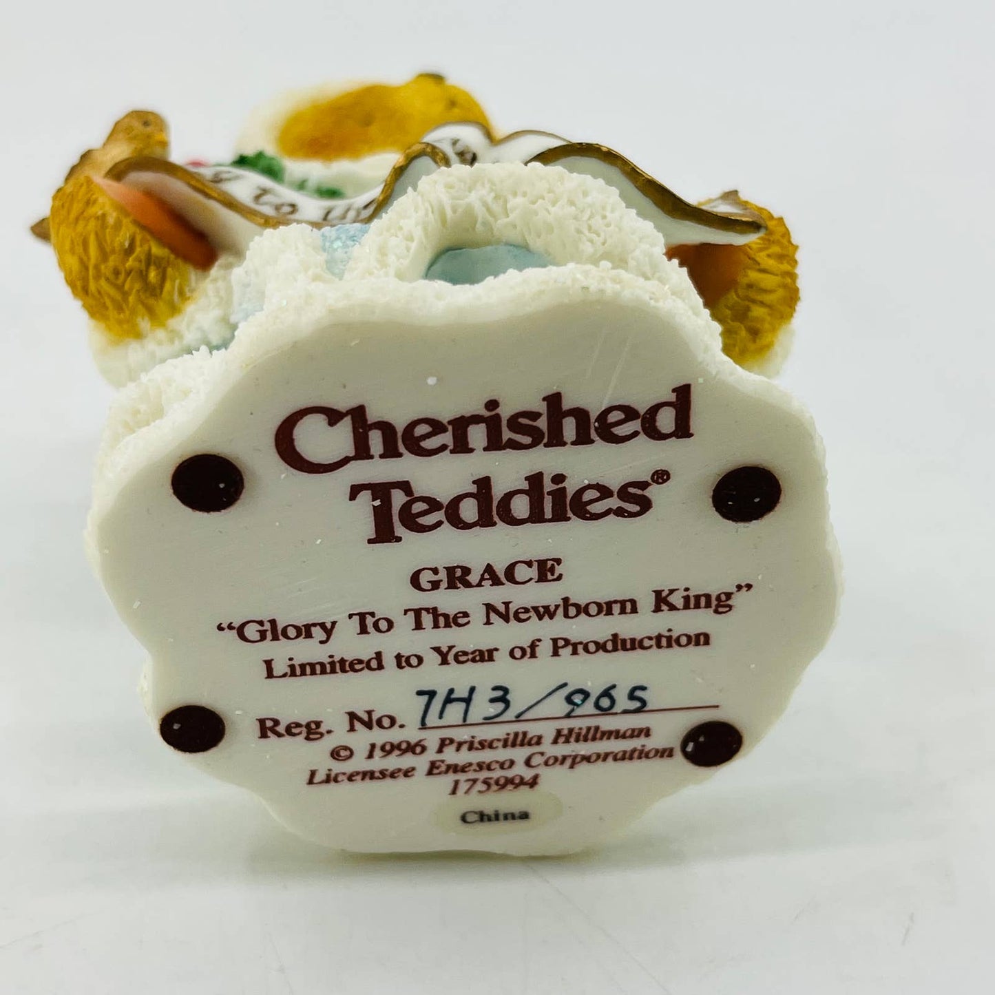 Cherished Teddies Grace Glory to The Newborn King 175994 IN BOX TC8