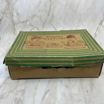 Vintage Antique Tin Litho Toy Simplex Model A Typewriter in Original Box TK2