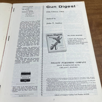 Vintage 1964 Gun Digest 18th Edition Handguns Rifles Shotguns John T. Amber TH4