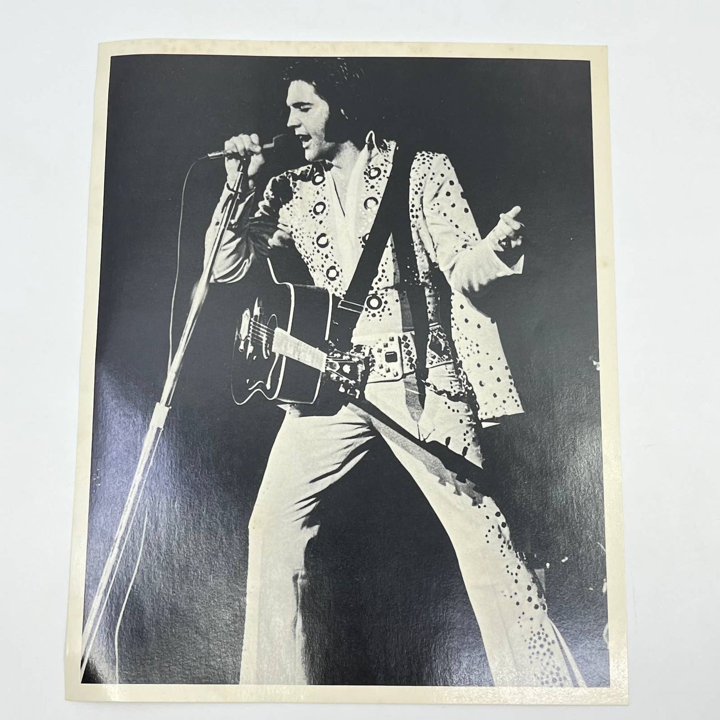 Vintage Elvis Presley Head Shot Portrait Black & White 8x10 AB4-8