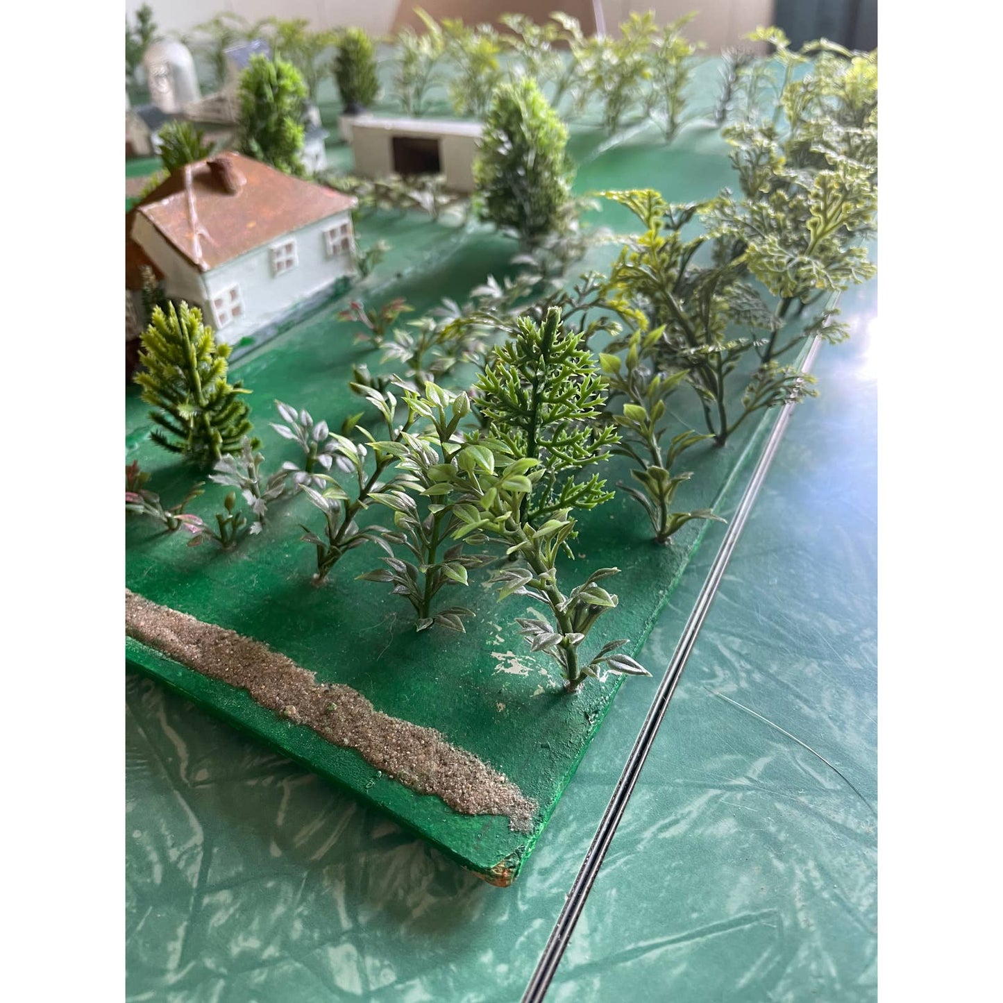 HUGE Vintage Handmade Farmstead Working Farm Miniature Scale Diorama