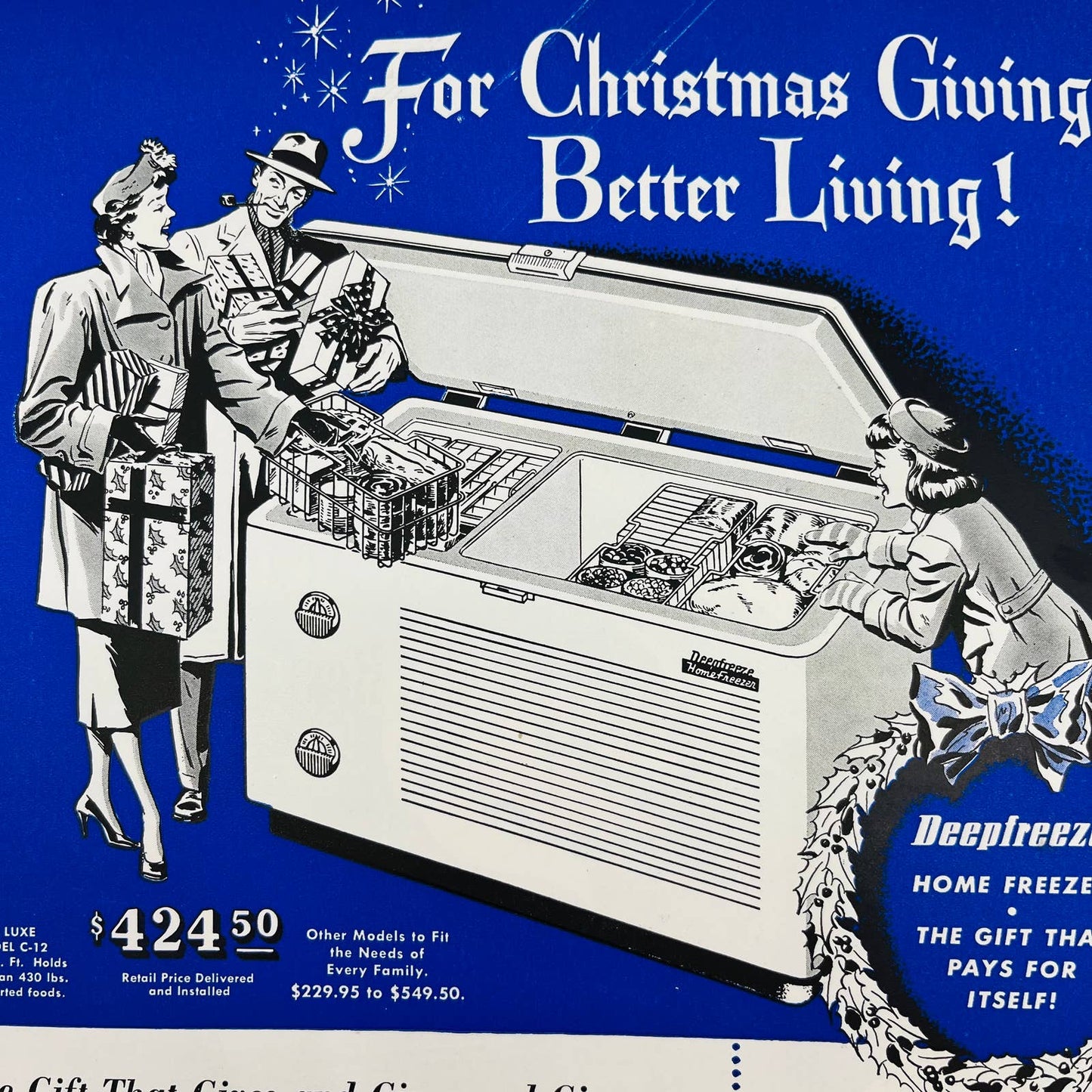 1949 Deep Freeze Home Freezer For Christmas 12.5 x 9.5” TA8