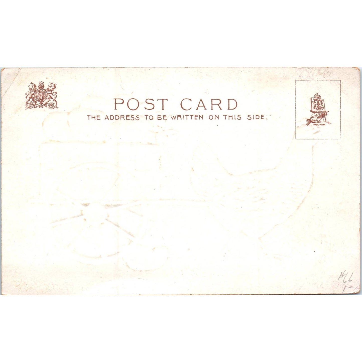 Easter Hen & Chick Colored Eggs Raphael Tuck Original Postcard TK1-P17