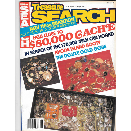 Treasure Search Magazine 1981 June Metal Detecting Gold Diamonds M2