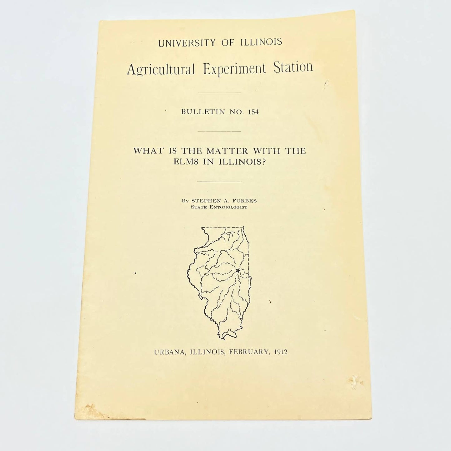 1912 University Of Illinois Urbana Bulletin What's the Matter w/ Elms in IL TF9