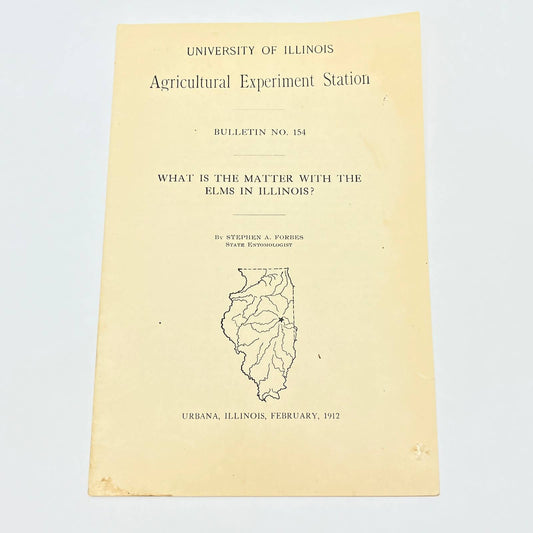 1912 University Of Illinois Urbana Bulletin What's the Matter w/ Elms in IL TF9