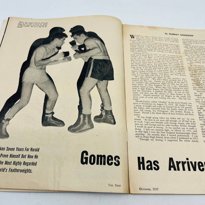 1957 Oct - The Ring Boxing Magazine Basilio-Robinson Jackson Slaughter TA5