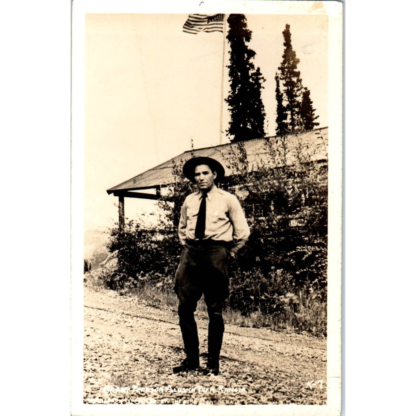 Grant Pearson Park Ranger in Alaska RPPC Original Postcard TK1-30
